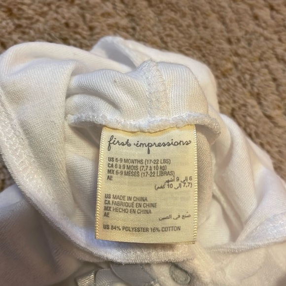 Baby Girls First Impressions Bow Front Swim Suit Cover Up size 6-9 months - Picture 11 of 12